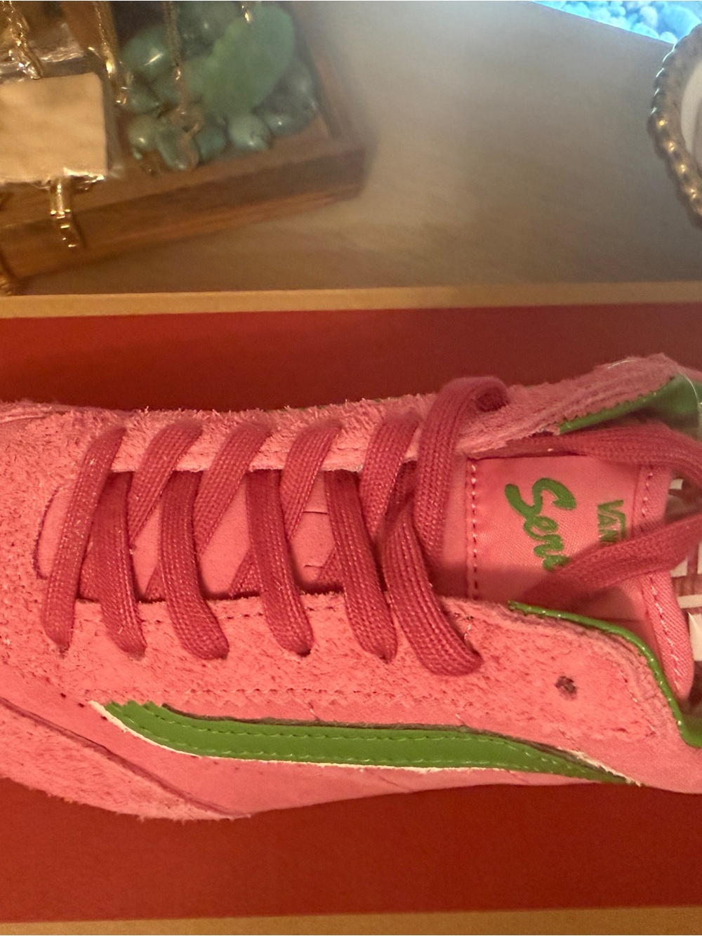 Vans Super Lowpro in Fizz Pink Bright Green NIB - Picture 6 of 8